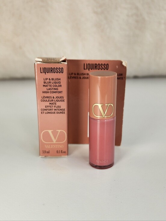 Valentino Other - Valentino Liquirosso 2-in-1 Soft Matte Lip Blush #109R Warm Rose Luxury Makeup